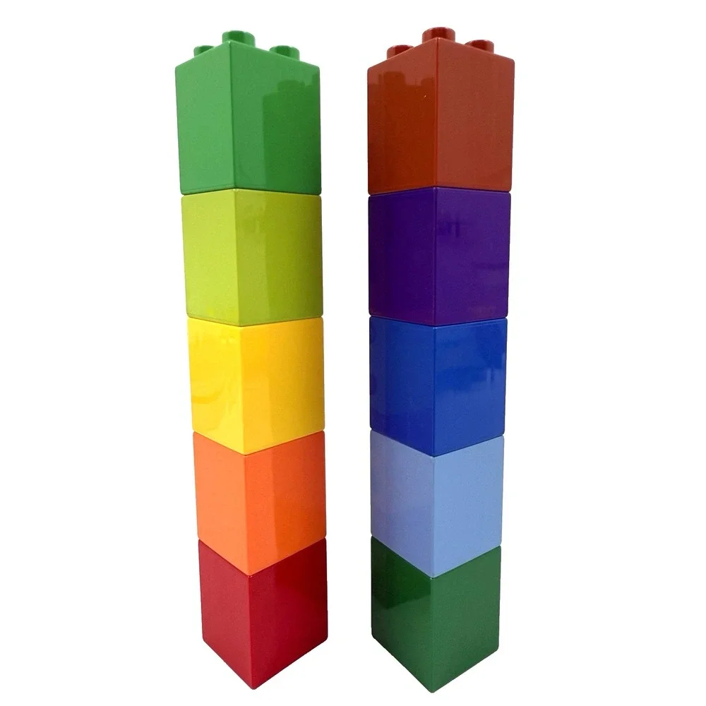 Lego Duplo Numbers 1-10 Pattern Counting 2x2x2 Bricks Blocks Lot of 10